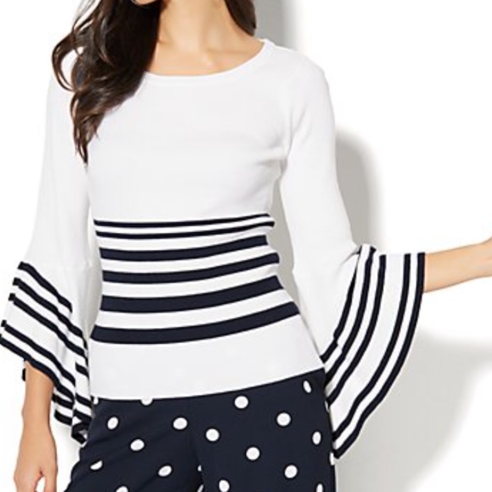 Ny&co flutter sleeve sweater